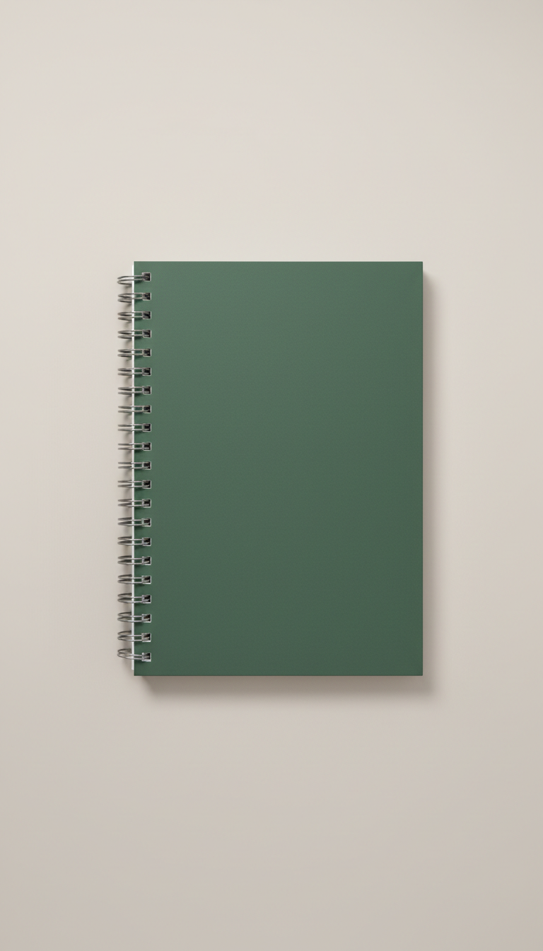 Pine Green Soft-Touch Spiral Journal