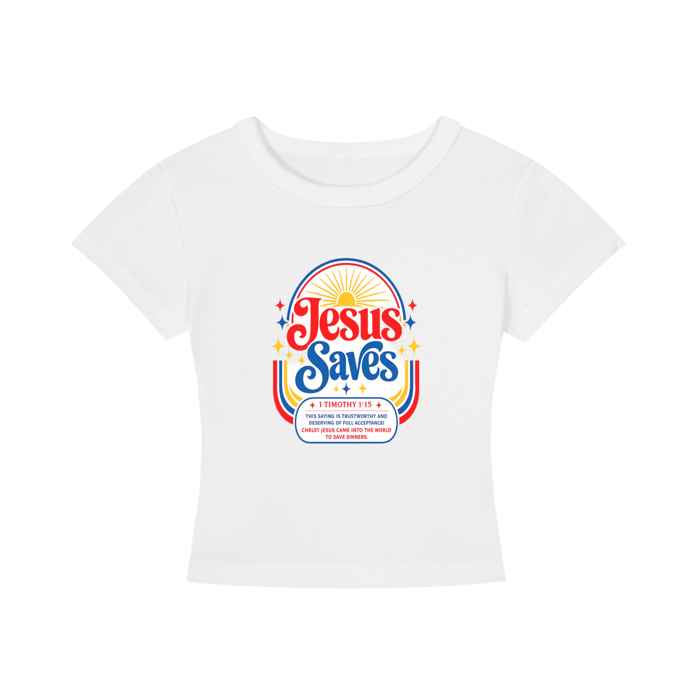 Women's Cropped Jesus Saves T-Shirt