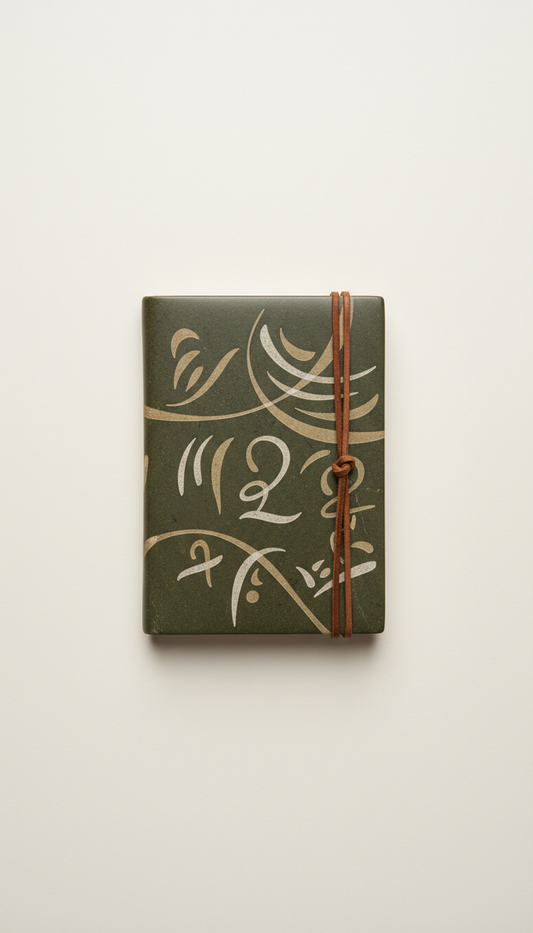 Olive Stone Scripture-Accented Bound Notebook